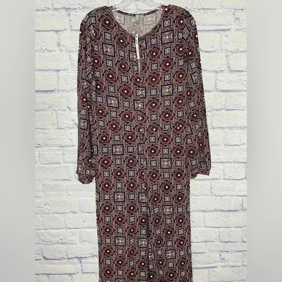 ASOS CURVE Tile Abstract Geo Print Stretch Jumpsuit - Picture 3 of 8